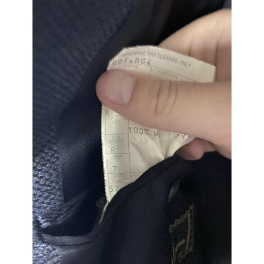 Syd Jerome Blazer‎ Mens 42R Gray Blue Wool Made in Italy Zegna Cloth Sport Coat - Picture 15 of 16